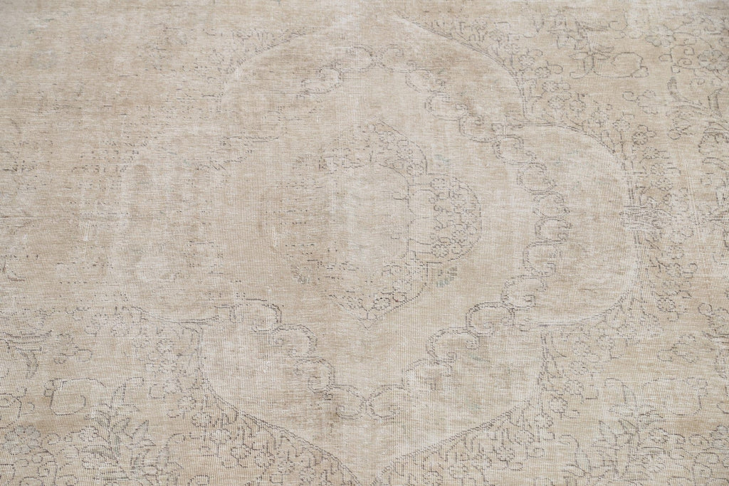 Muted Distressed Tabriz Persian Area Rug 10x13