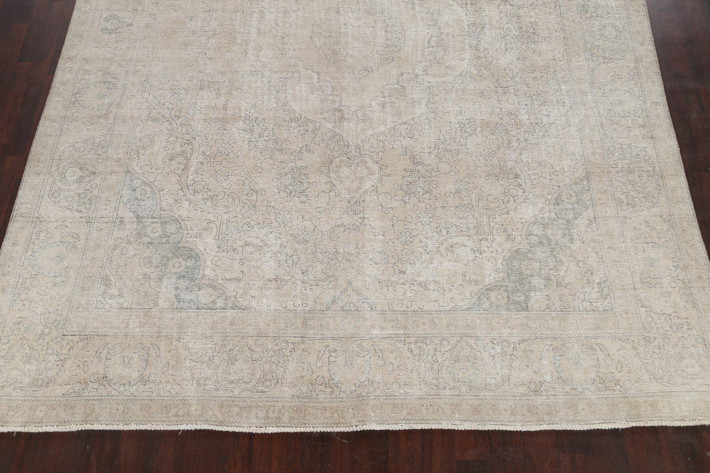 Muted Distressed Tabriz Persian Area Rug 10x13