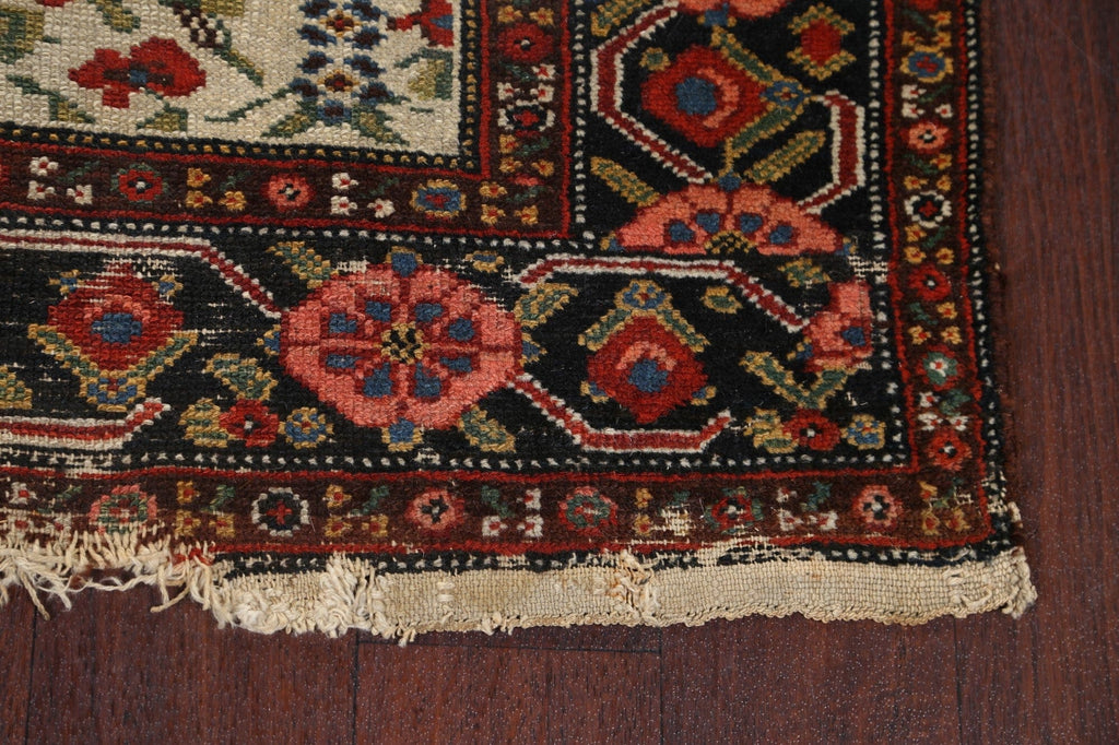 Pre-1900 Antique Vegetable Dye Malayer Persian Runner Rug 3x16