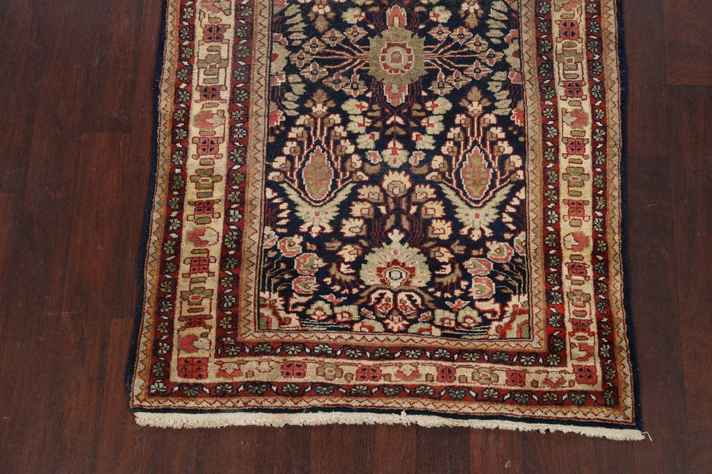 Antique Vegetable Dye Mahal Sarouk Persian Area Rug 4x7