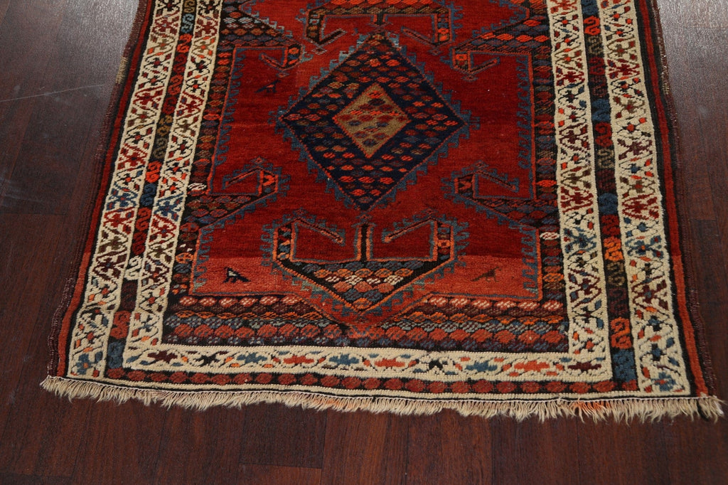 Geometric Heriz Bakhshayesh Persian Runner Rug 4x13