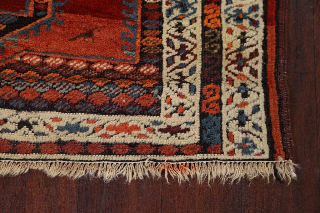 Geometric Heriz Bakhshayesh Persian Runner Rug 4x13