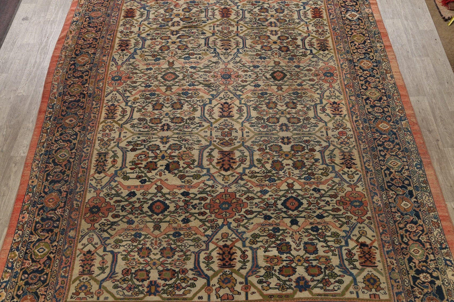 Pre-1900 Antique Vegetable Dye Sultanabad Persian Area Rug 10x13