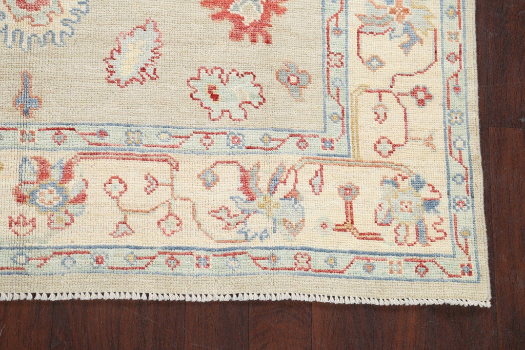 Vegetable Dye Floral Oushak Oriental Area Rug 6x9