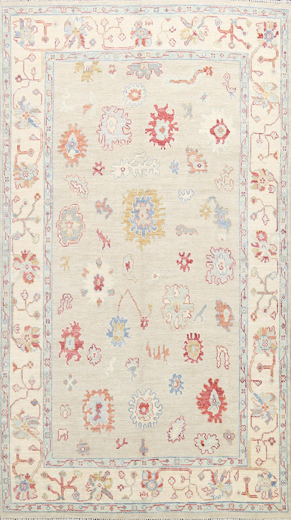 Vegetable Dye Floral Oushak Oriental Area Rug 6x9