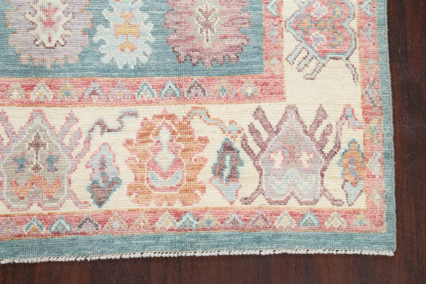 Vegetable Dye Floral Oushak Oriental Area Rug 5x9