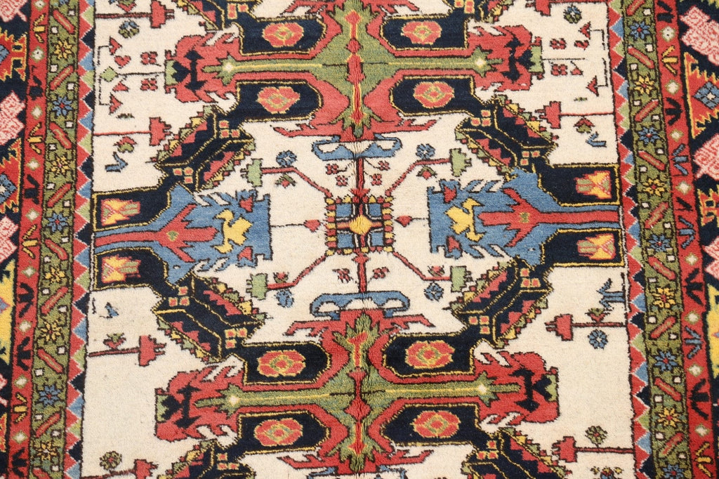 Geometric Kazak Oriental Area Rug 5x5 Square