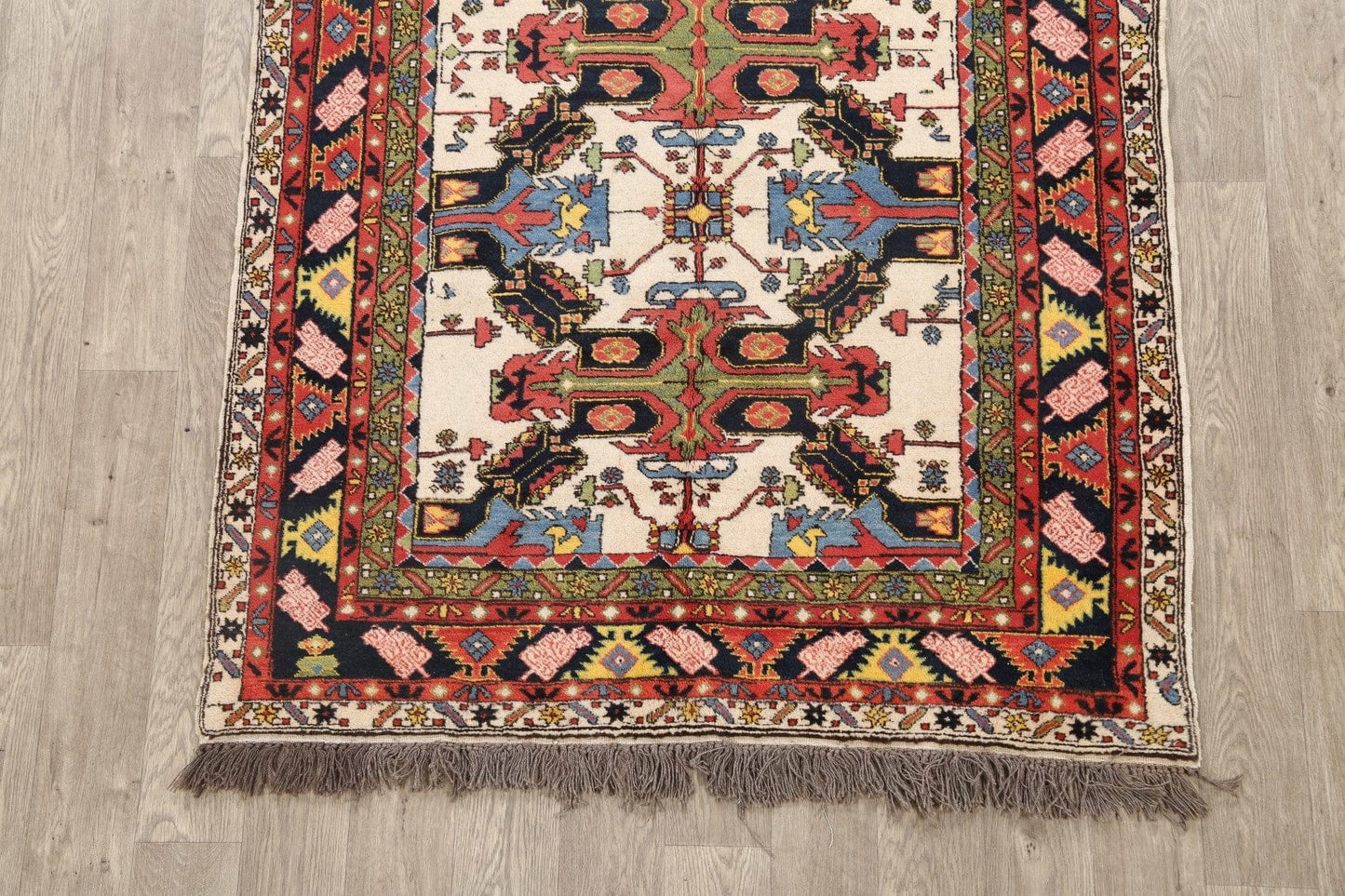 Geometric Kazak Oriental Area Rug 5x5 Square