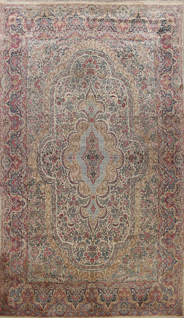 Antique Floral Large Kerman Persian Area Rug 12x16