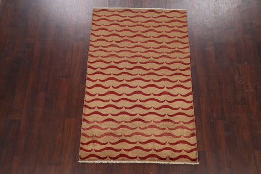 All-Over Modern Gabbeh Kashkoli Oriental Area Rug 4x6