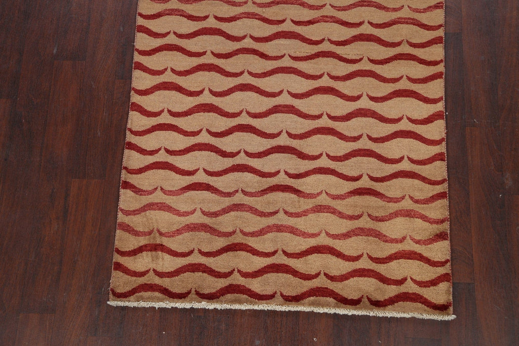 All-Over Modern Gabbeh Kashkoli Oriental Area Rug 4x6