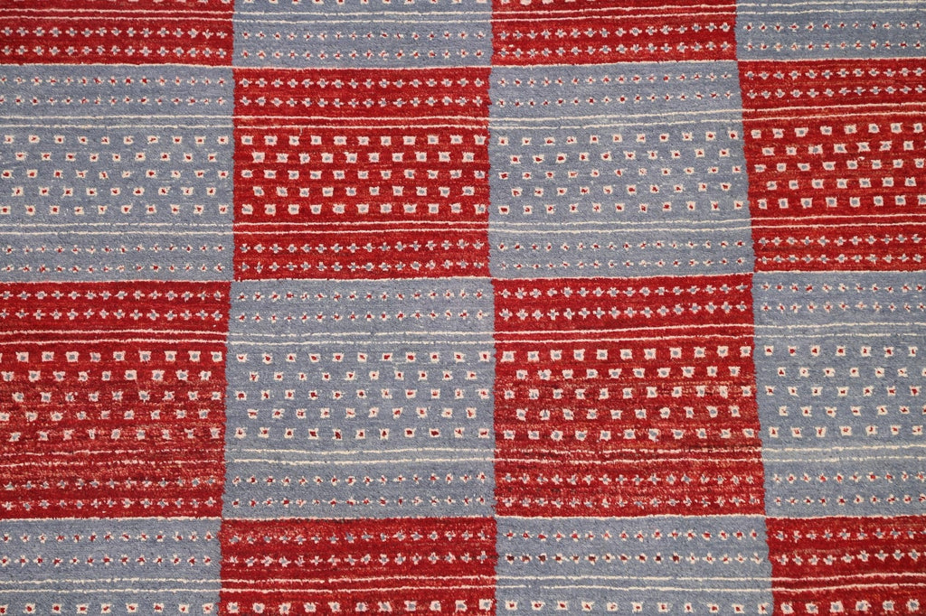 Checkered Gabbeh Kashkoli Oriental Area Rug 4x6