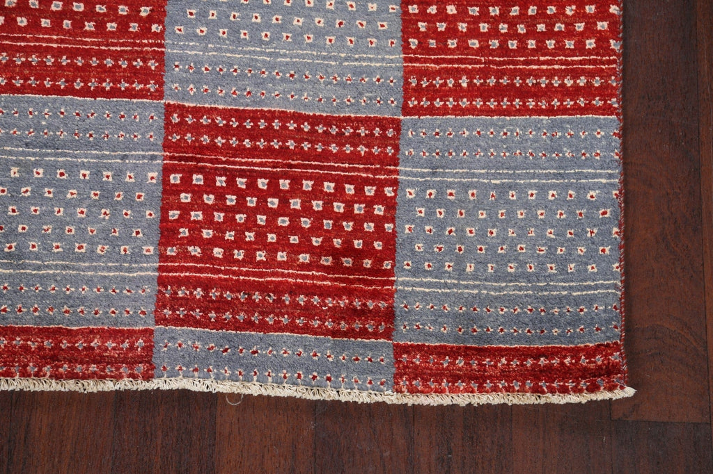 Checkered Gabbeh Kashkoli Oriental Area Rug 4x6