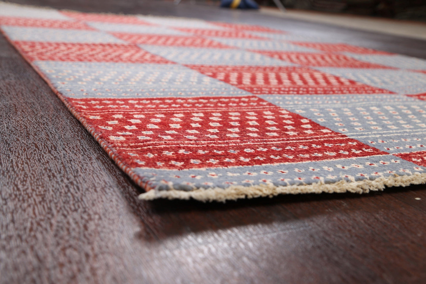 Checkered Gabbeh Kashkoli Oriental Area Rug 4x6