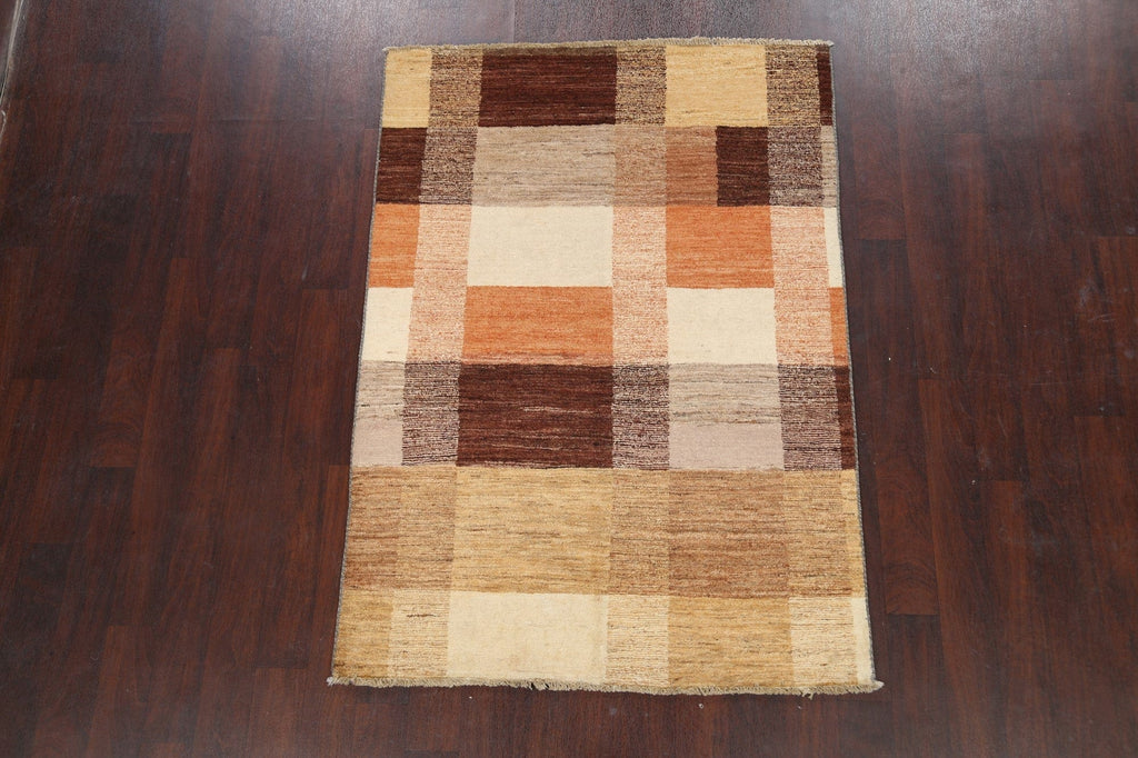 Checkered Gabbeh Kashkoli Oriental Area Rug 4x6