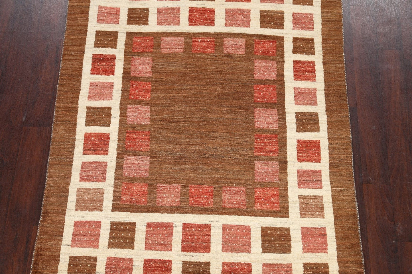 Checkered Gabbeh Kashkoli Oriental Area Rug 5x6