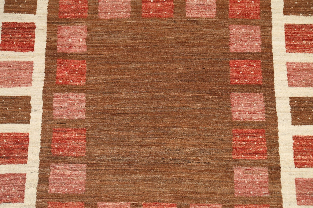 Checkered Gabbeh Kashkoli Oriental Area Rug 5x6