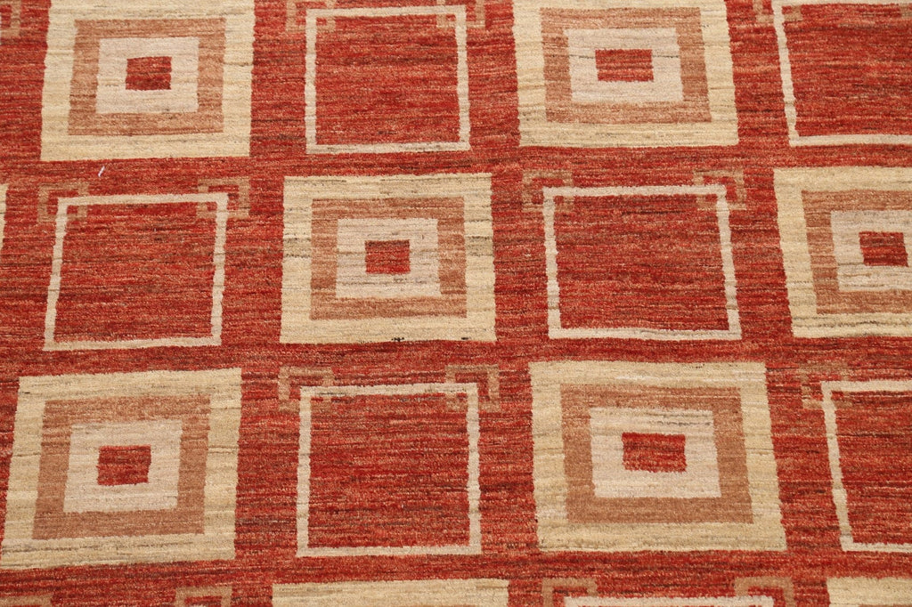 All-Over Geometric Gabbeh Kashkoli Oriental Area Rug 7x10