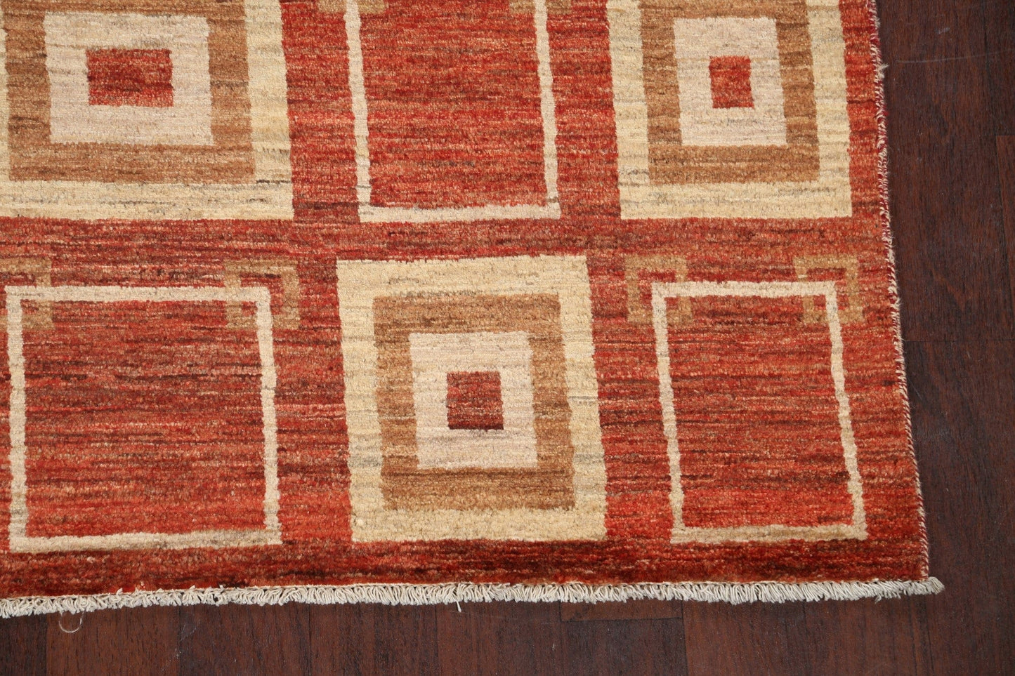 All-Over Geometric Gabbeh Kashkoli Oriental Area Rug 7x10