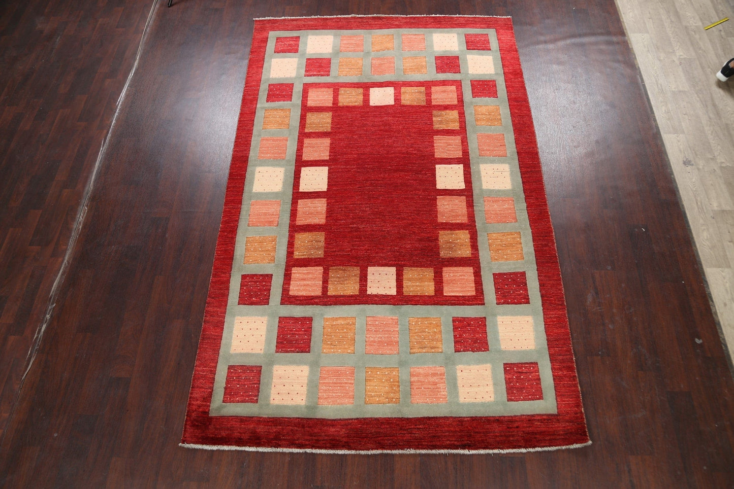 Geometric Modern Gabbeh Kashkoli Oriental Area Rug 7x10