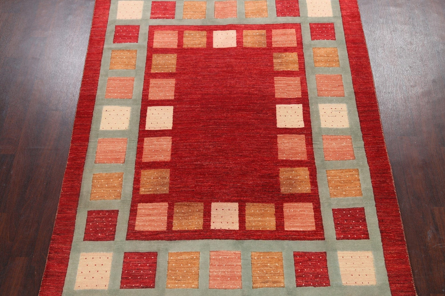 Geometric Modern Gabbeh Kashkoli Oriental Area Rug 7x10