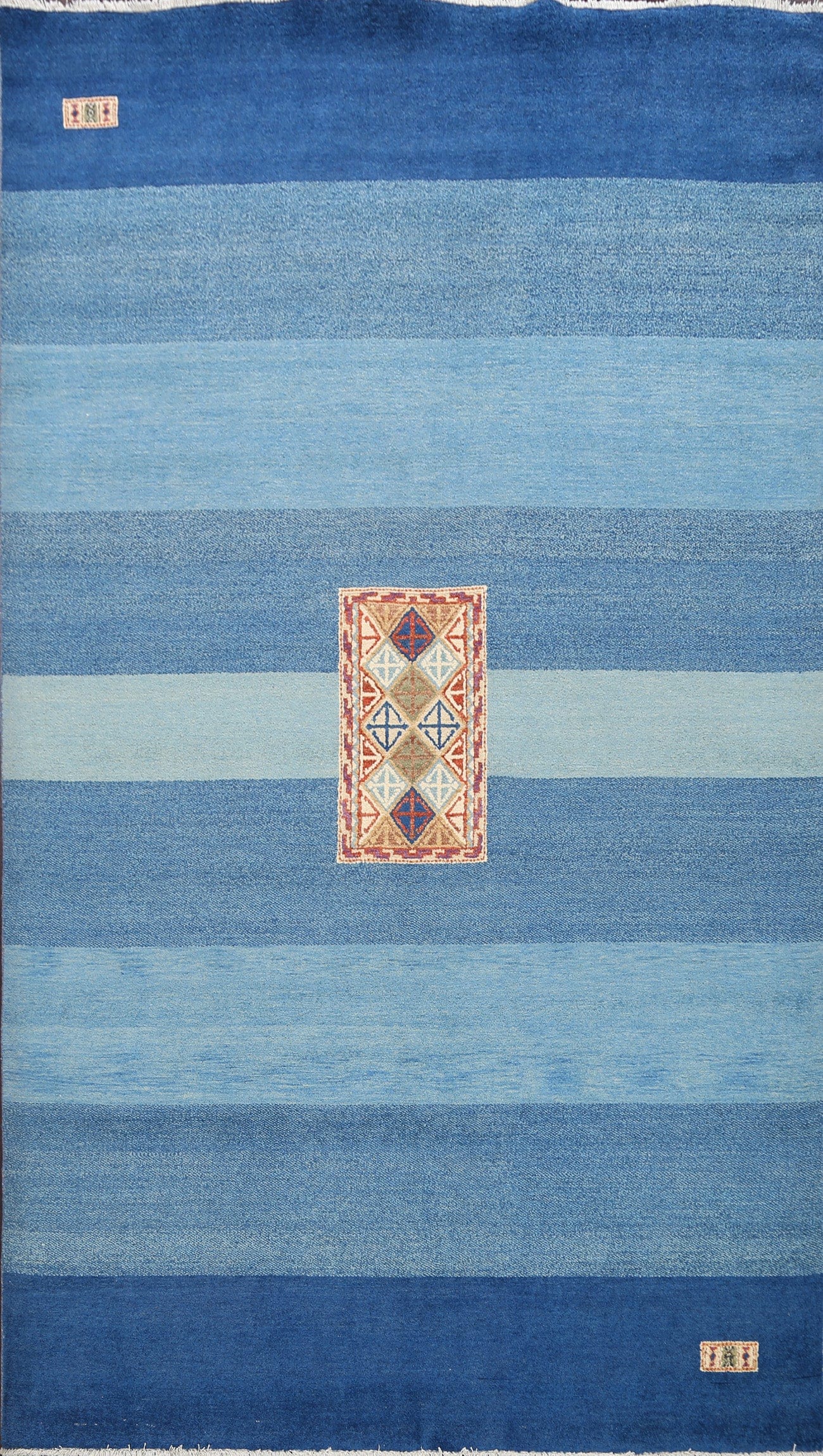 Stripes Modern Gabbeh Kashkoli Oriental Area Rug 7x9