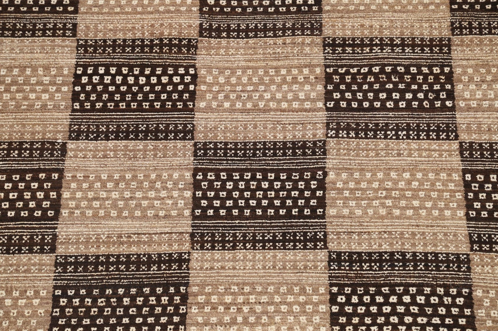 Checkered Modern Gabbeh Kashkoli Oriental Area Rug 6x8