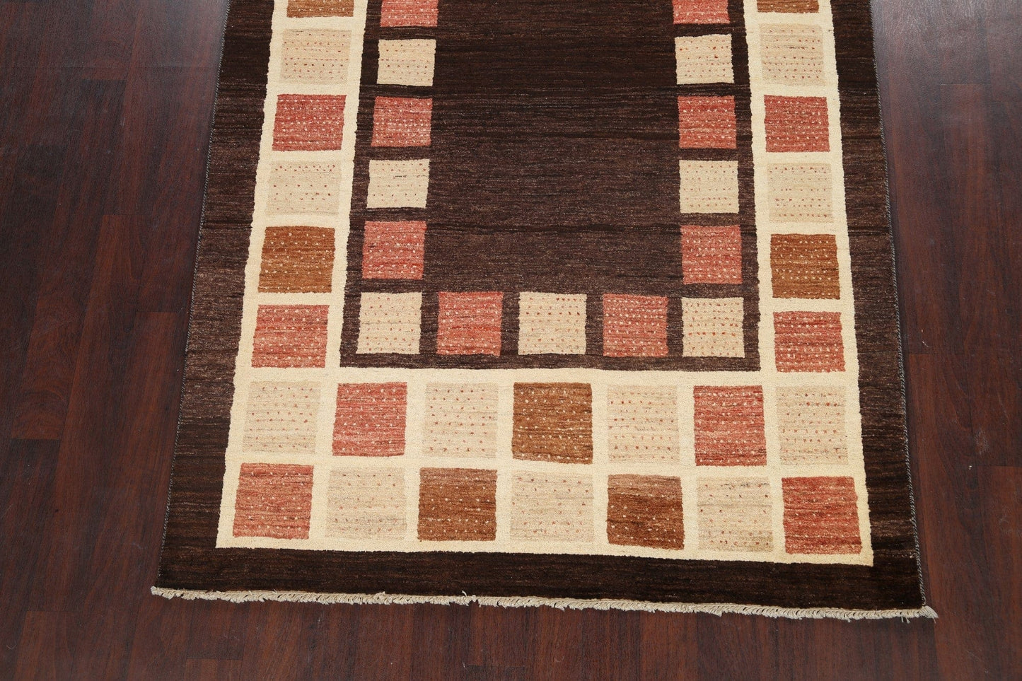 Checkered Modern Gabbeh Kashkoli Oriental Area Rug 6x8