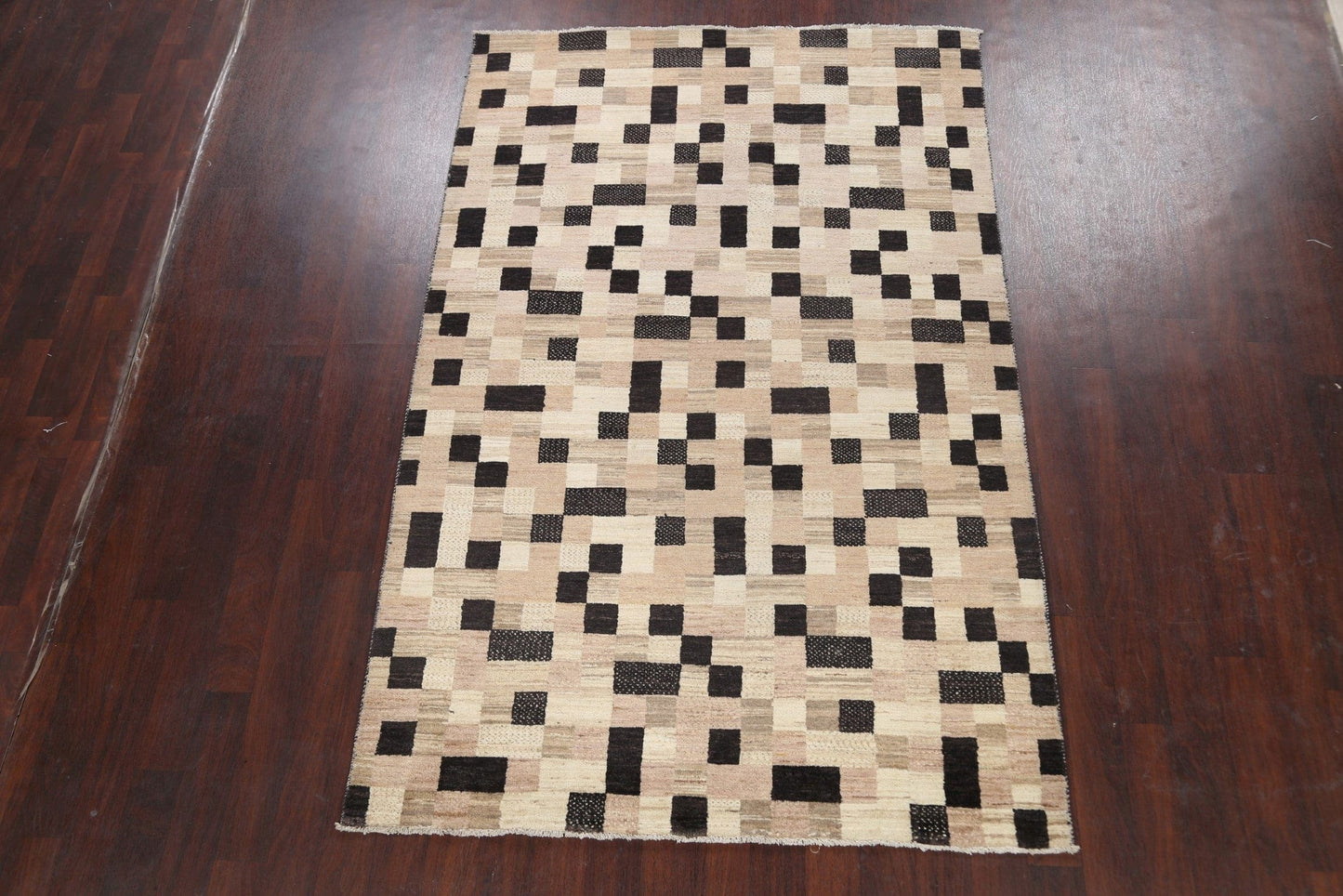 Checkered Modern Gabbeh Kashkoli Oriental Area Rug 6x9