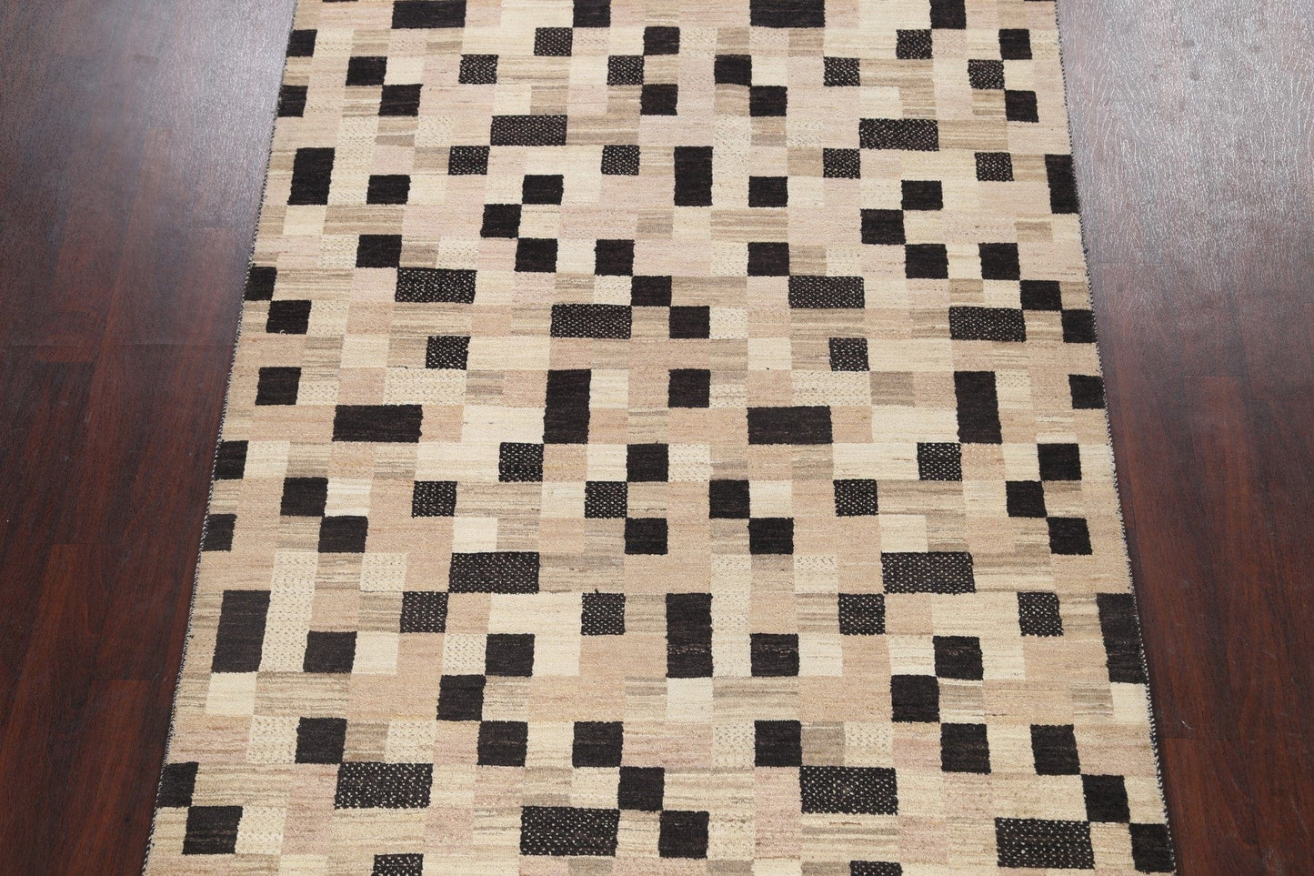 Checkered Modern Gabbeh Kashkoli Oriental Area Rug 6x9