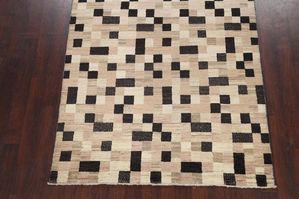 Checkered Modern Gabbeh Kashkoli Oriental Area Rug 6x9