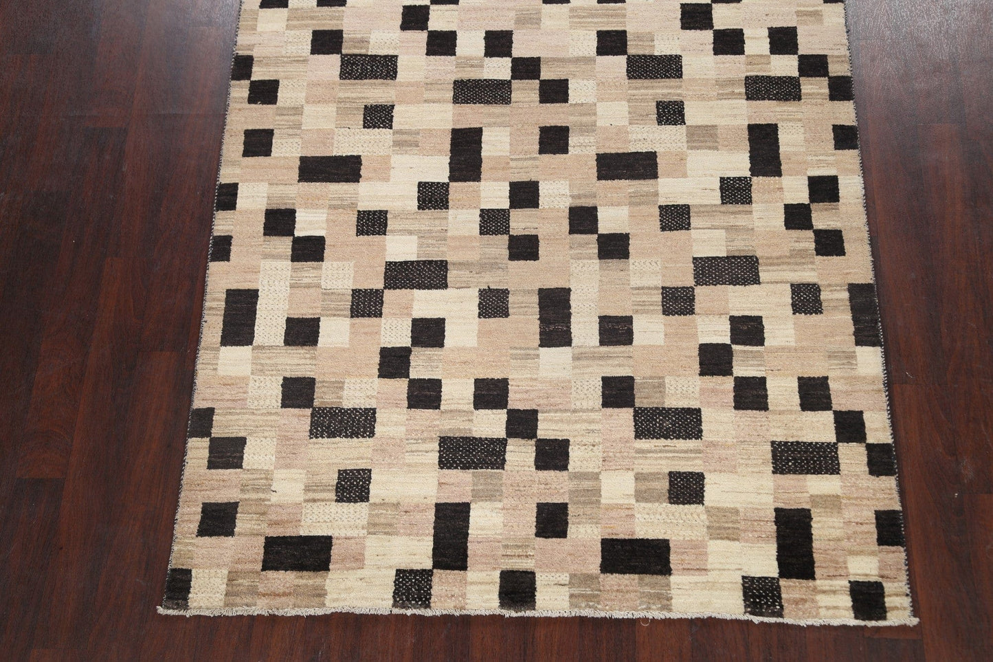 Checkered Modern Gabbeh Kashkoli Oriental Area Rug 6x9