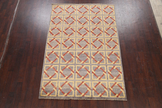 Modern Gabbeh Kashkoli Oriental Area Rug 6x8