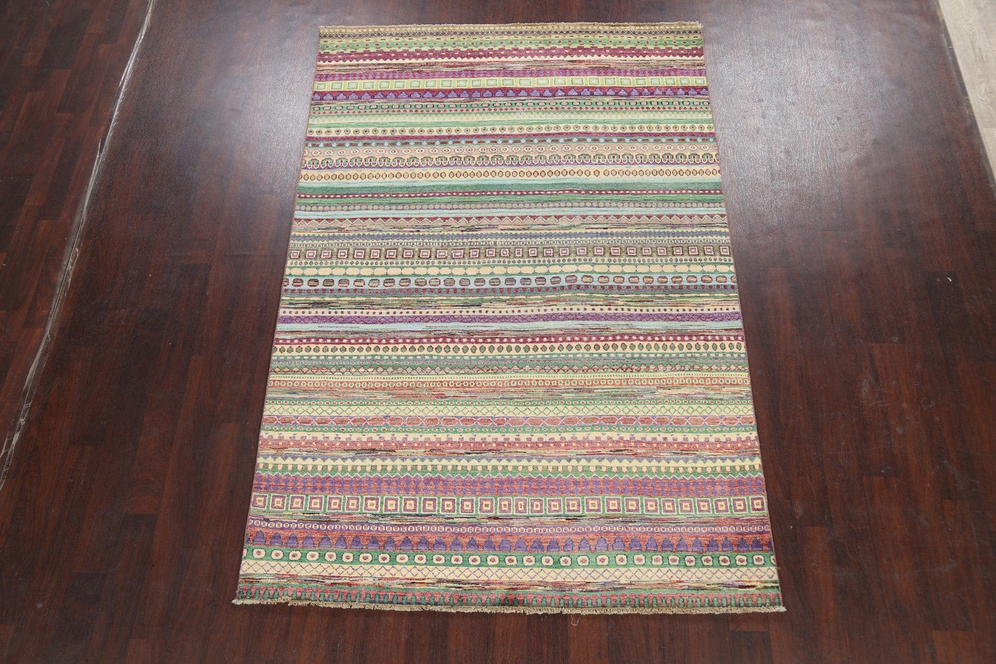 Modern Gabbeh Kashkoli Oriental Area Rug 6x8