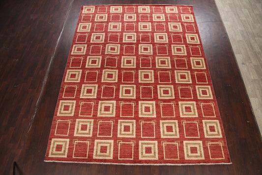 All-Over Geometric Gabbeh Kashkoli Oriental Area Rug 9x12