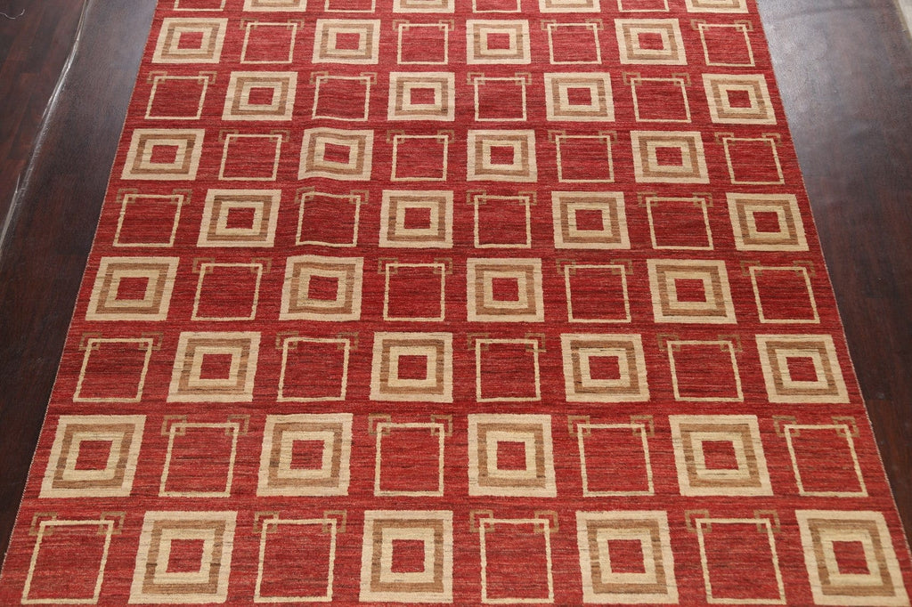 All-Over Geometric Gabbeh Kashkoli Oriental Area Rug 9x12