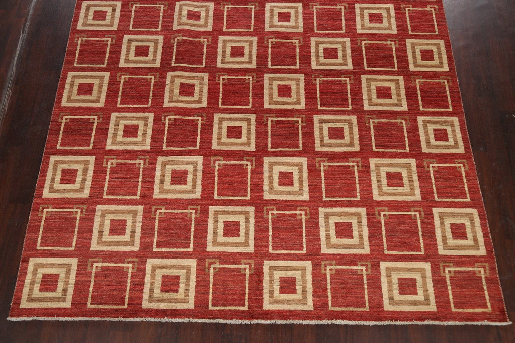 All-Over Geometric Gabbeh Kashkoli Oriental Area Rug 9x12