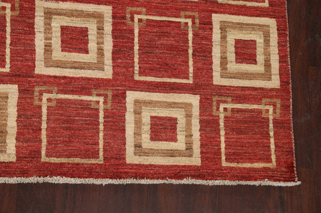 All-Over Geometric Gabbeh Kashkoli Oriental Area Rug 9x12