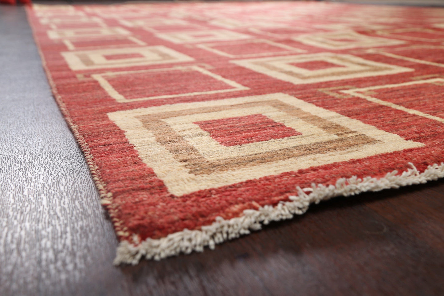 All-Over Geometric Gabbeh Kashkoli Oriental Area Rug 9x12