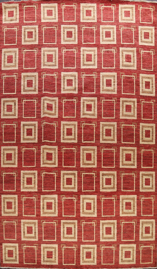 All-Over Geometric Gabbeh Kashkoli Oriental Area Rug 9x12