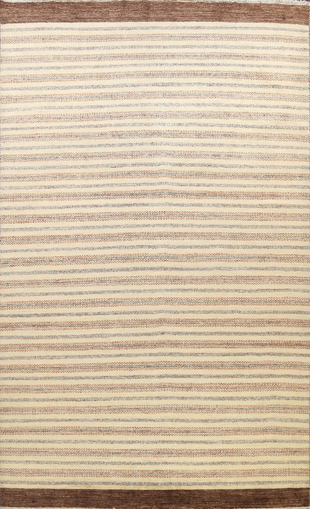 Modern Gabbeh Kashkoli Oriental Area Rug 8x11