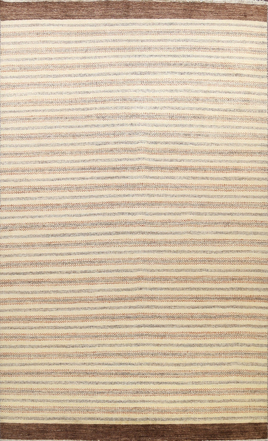 Modern Gabbeh Kashkoli Oriental Area Rug 8x11