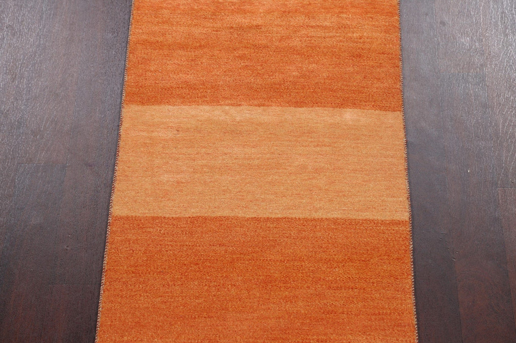 Modern Gabbeh Kashkoli Oriental Runner Rug 2x20