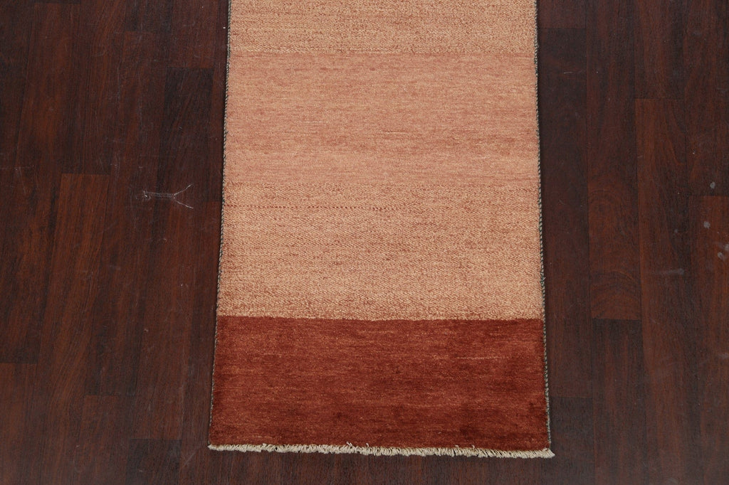 Modern Gabbeh Kashkoli Oriental Runner Rug 3x10