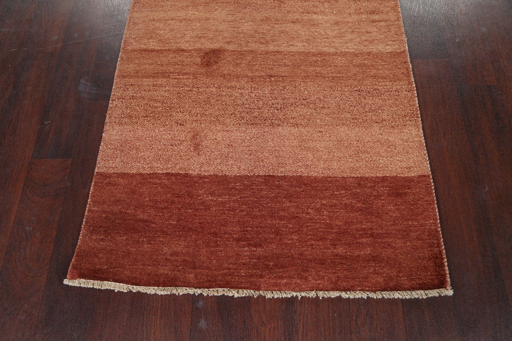 Modern Gabbeh Kashkoli Oriental Runner Rug 3x17