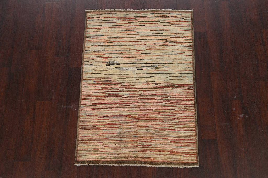 Modern Gabbeh Kashkoli Oriental Area Rug 3x5