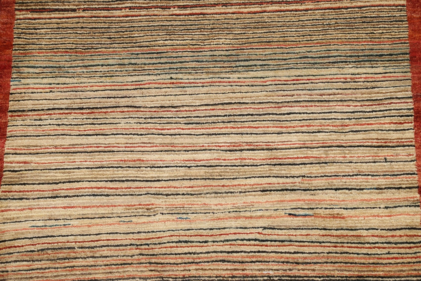 Modern Striped Gabbeh Kashkoli Oriental Area Rug 3x5