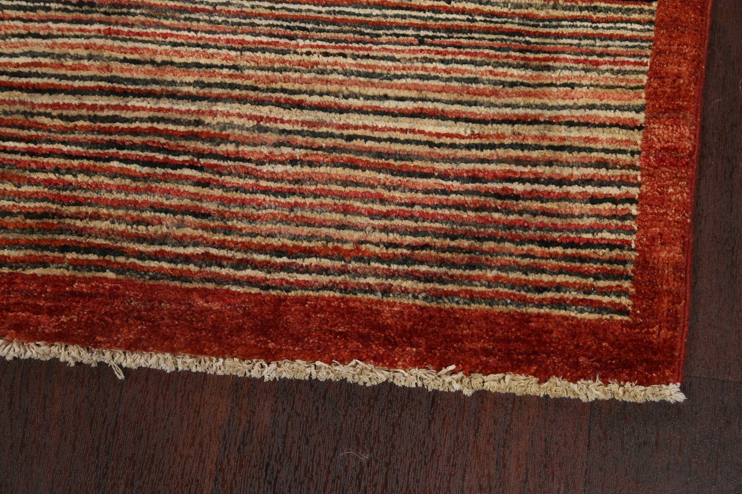 Modern Striped Gabbeh Kashkoli Oriental Area Rug 3x5