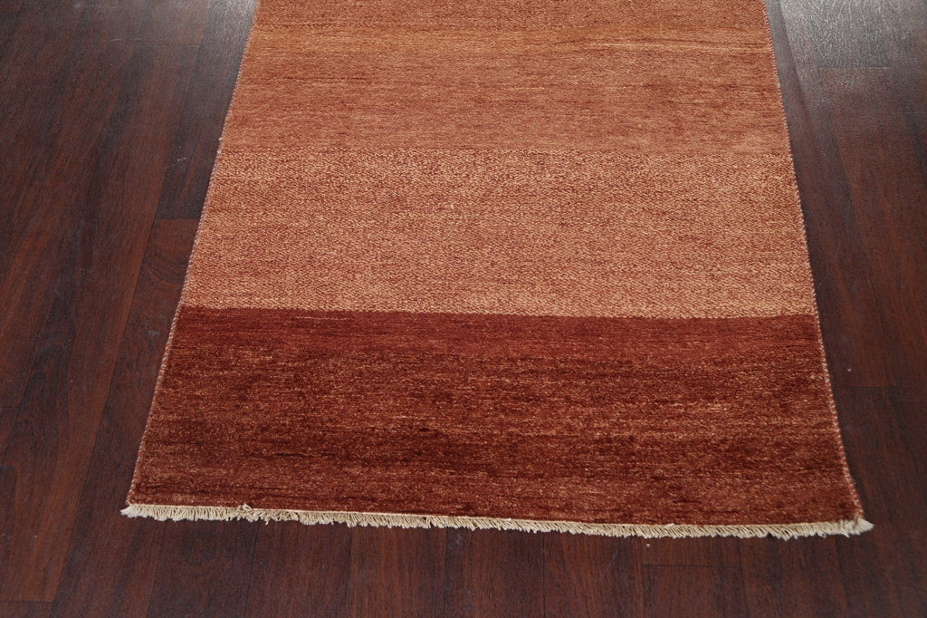 Modern Gabbeh Kashkoli Oriental Runner Rug 3x17