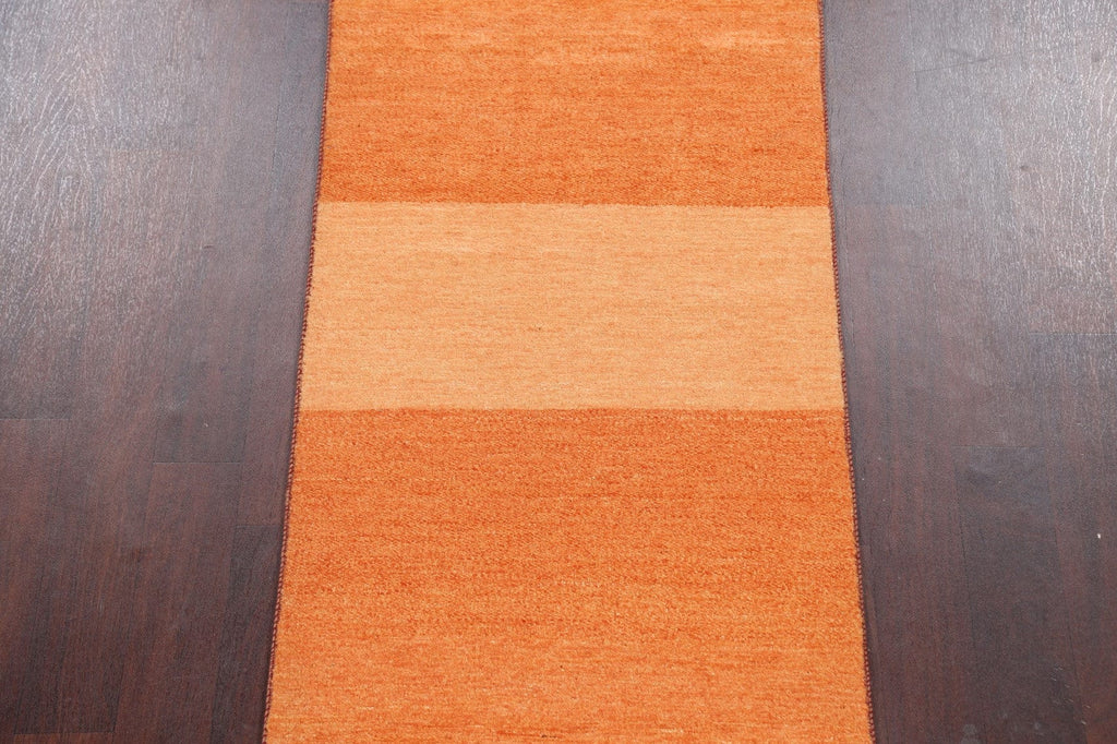 Modern Gabbeh Kashkoli Oriental Runner Rug 3x21